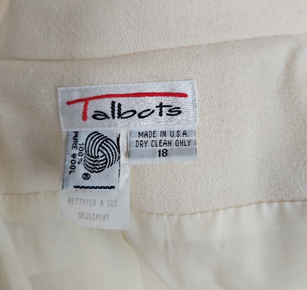 Talbots Cream Single-Button Blazer Jacket - Picture 3 of 9